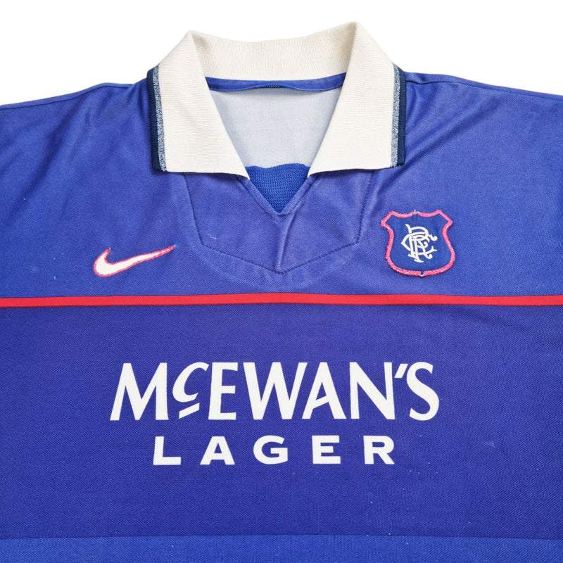 1997/99 Glasgow Rangers Home Football Shirt (XL) Nike - Football Finery - FF203005