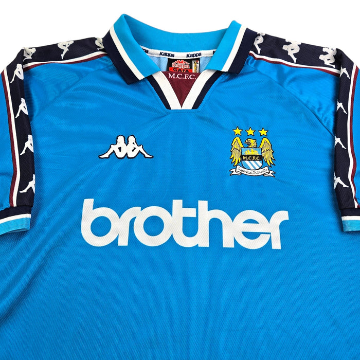 1997/99 Manchester City Home Football Shirt (XL) Kappa - Football Finery - FF203720