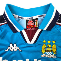 1997/99 Manchester City Home Football Shirt (Y) Kappa - Football Finery - FF203281