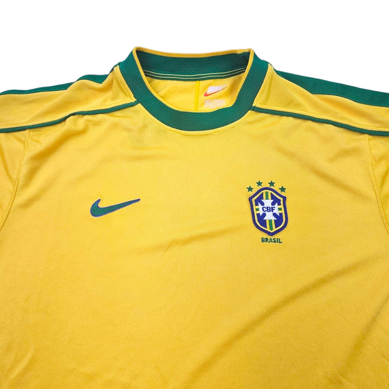 1998/00 Brazil Home Football Shirt (L) Nike - Football Finery - FF203355