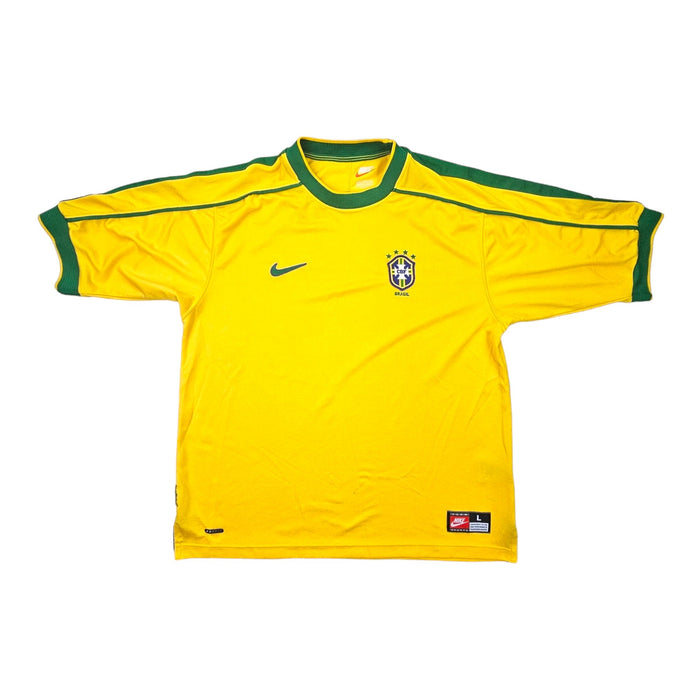 1998/00 Brazil Home Football Shirt (L) Nike - Football Finery - FF203355