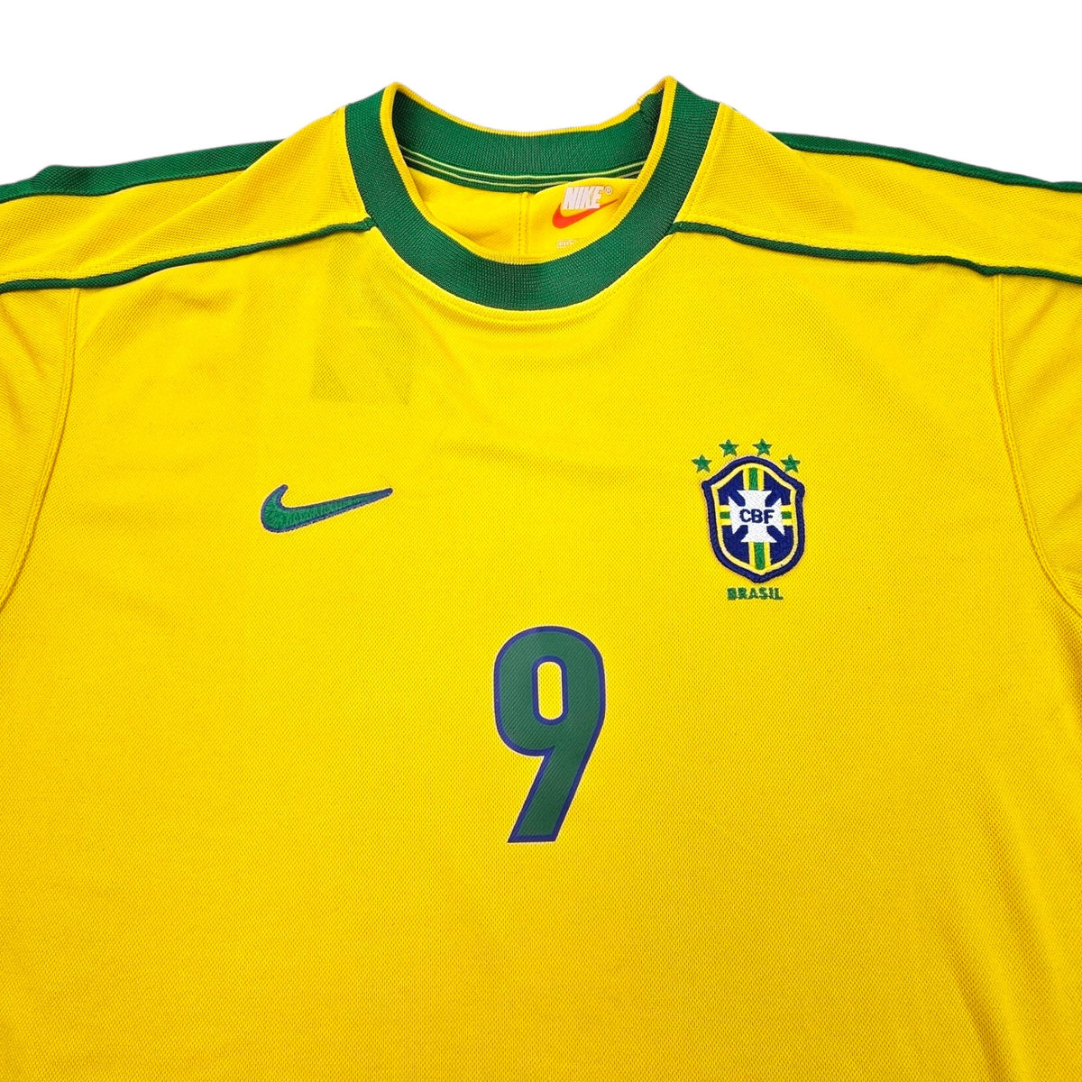 1998/00 Brazil Home Football Shirt (M) Nike #9 Ronaldo - Football Finery - FF203009