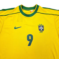 1998/00 Brazil Home Football Shirt (M) Nike #9 Ronaldo - Football Finery - FF203009