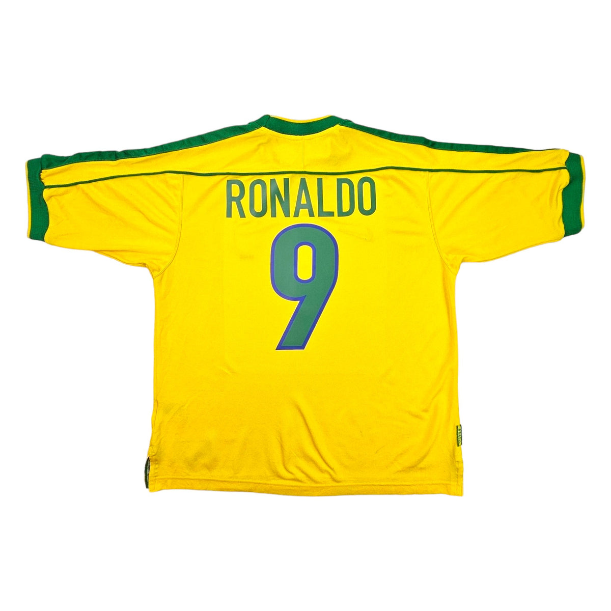 1998/00 Brazil Home Football Shirt (M) Nike #9 Ronaldo - Football Finery - FF203009