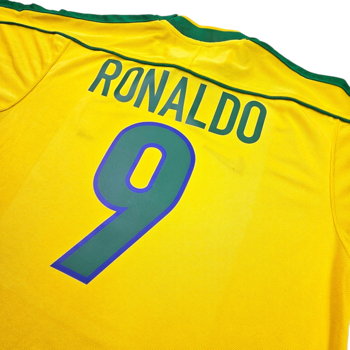 1998/00 Brazil Home Football Shirt (M) Nike #9 Ronaldo - Football Finery - FF203009