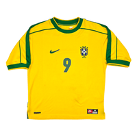 1998/00 Brazil Home Football Shirt (M) Nike #9 Ronaldo - Football Finery - FF204436