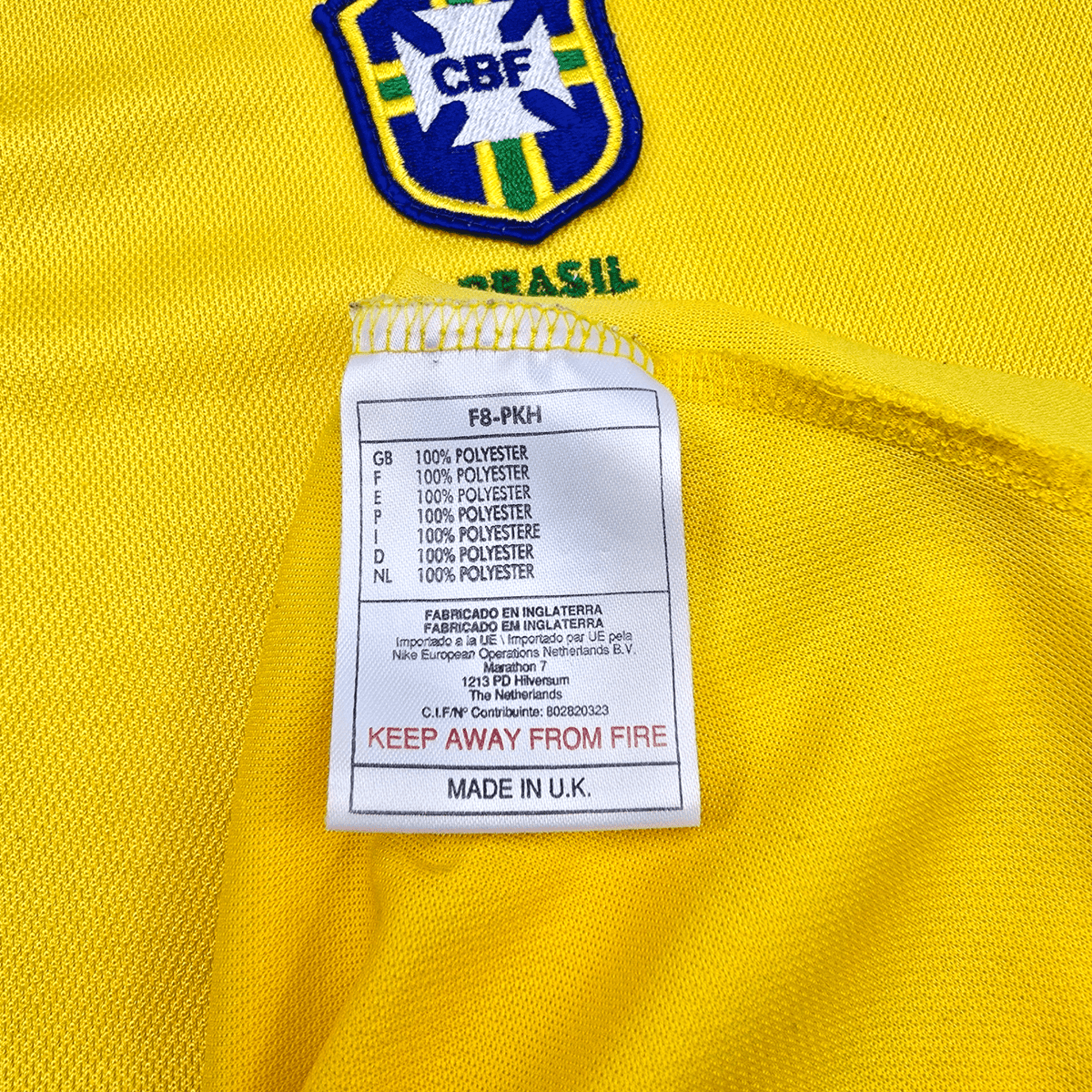 1998/00 Brazil Home Football Shirt (M) Nike #9 Ronaldo - Football Finery - FF204436