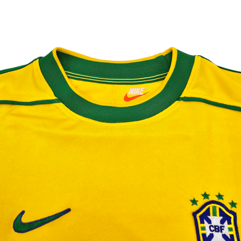 1998/00 Brazil Home Football Shirt (M) Nike #9 Ronaldo - Football Finery - FF204436