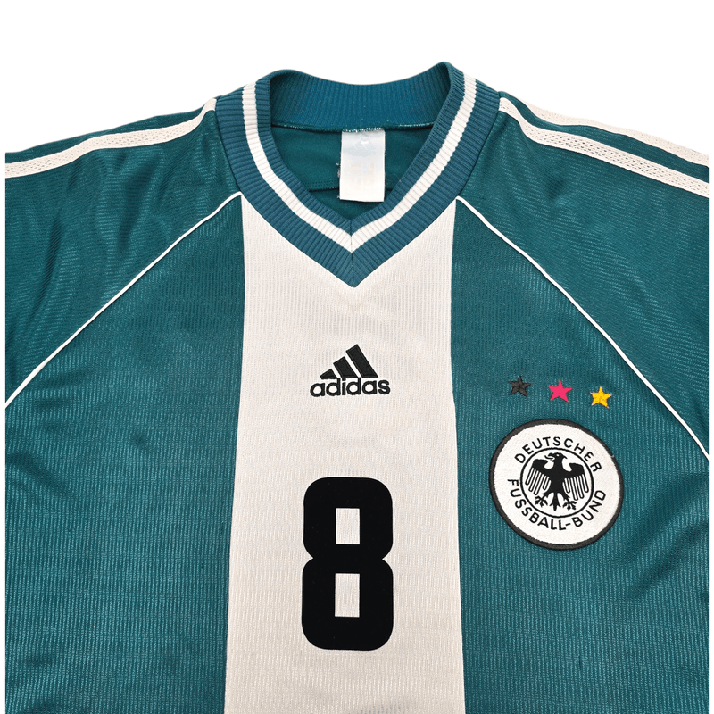 1998/00 Germany Away Football Shirt (L) Adidas #8 Matthaus - Football Finery - FF204484