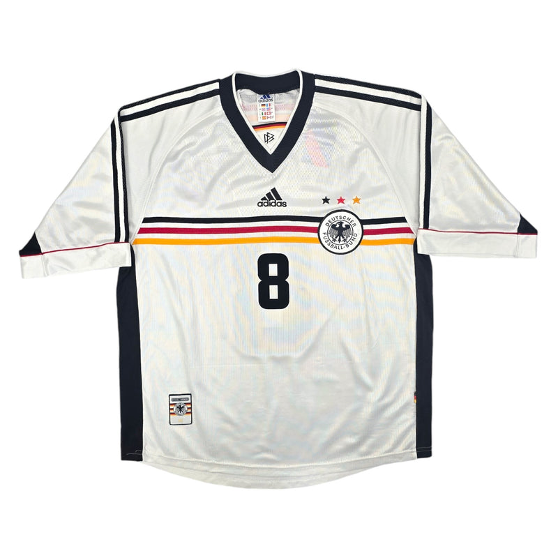 1998/00 Germany Home Football Shirt (L) Adidas #8 Matthaus - Football Finery - FF204483