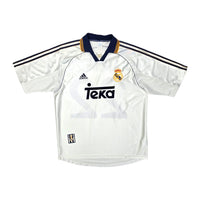 1998/00 Real Madrid Home Football Shirt (M) Adidas #22 Karembeu - Football Finery - FF203895