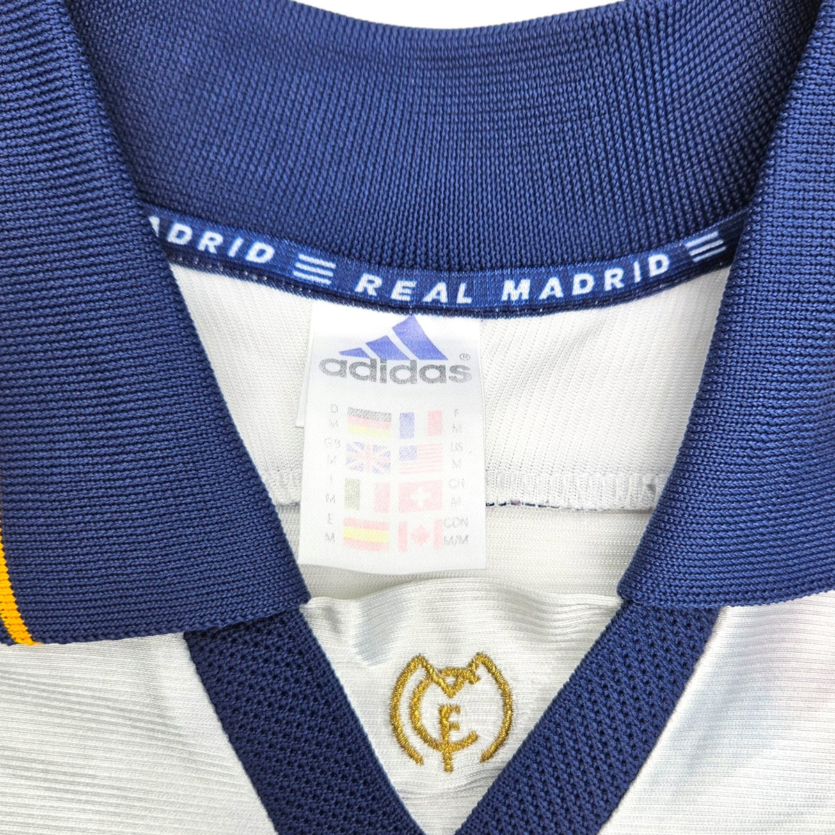 1998/00 Real Madrid Home Football Shirt (M) Adidas #3 Carlos - Football Finery - FF203190