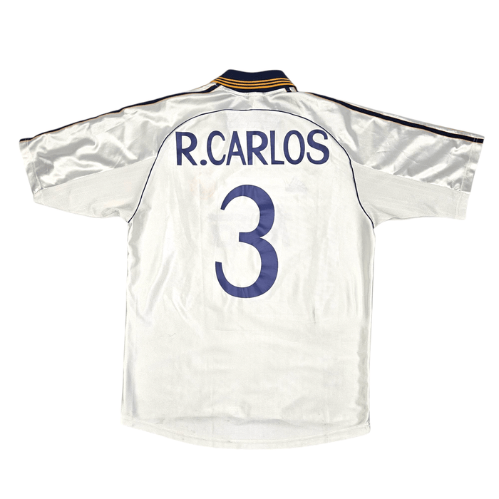 1998/00 Real Madrid Home Football Shirt (M) Adidas #3 Carlos - Football Finery - FF203190