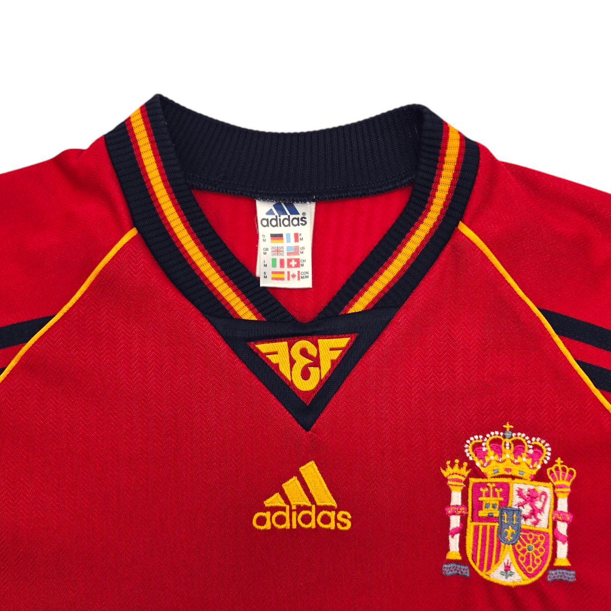 1998/00 Spain Home Football Shirt (M) Adidas - Football Finery - FF204470