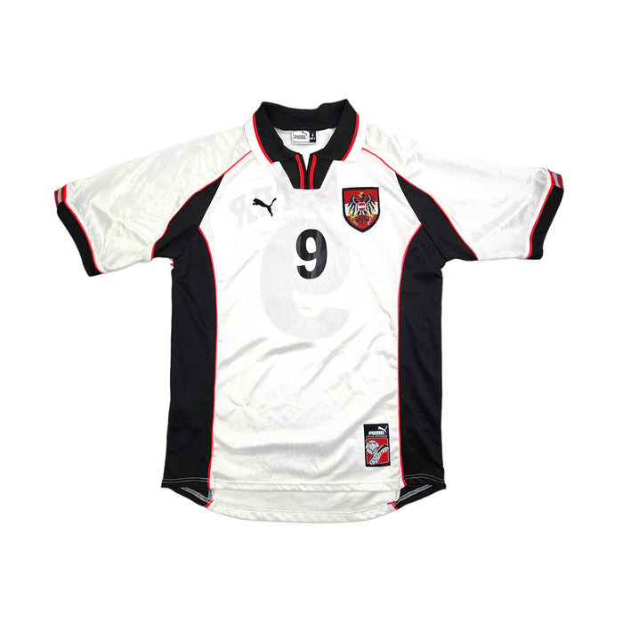 1998/99 Austria Home Football Shirt (L) Puma # 9 Polster - Football Finery - FF202693