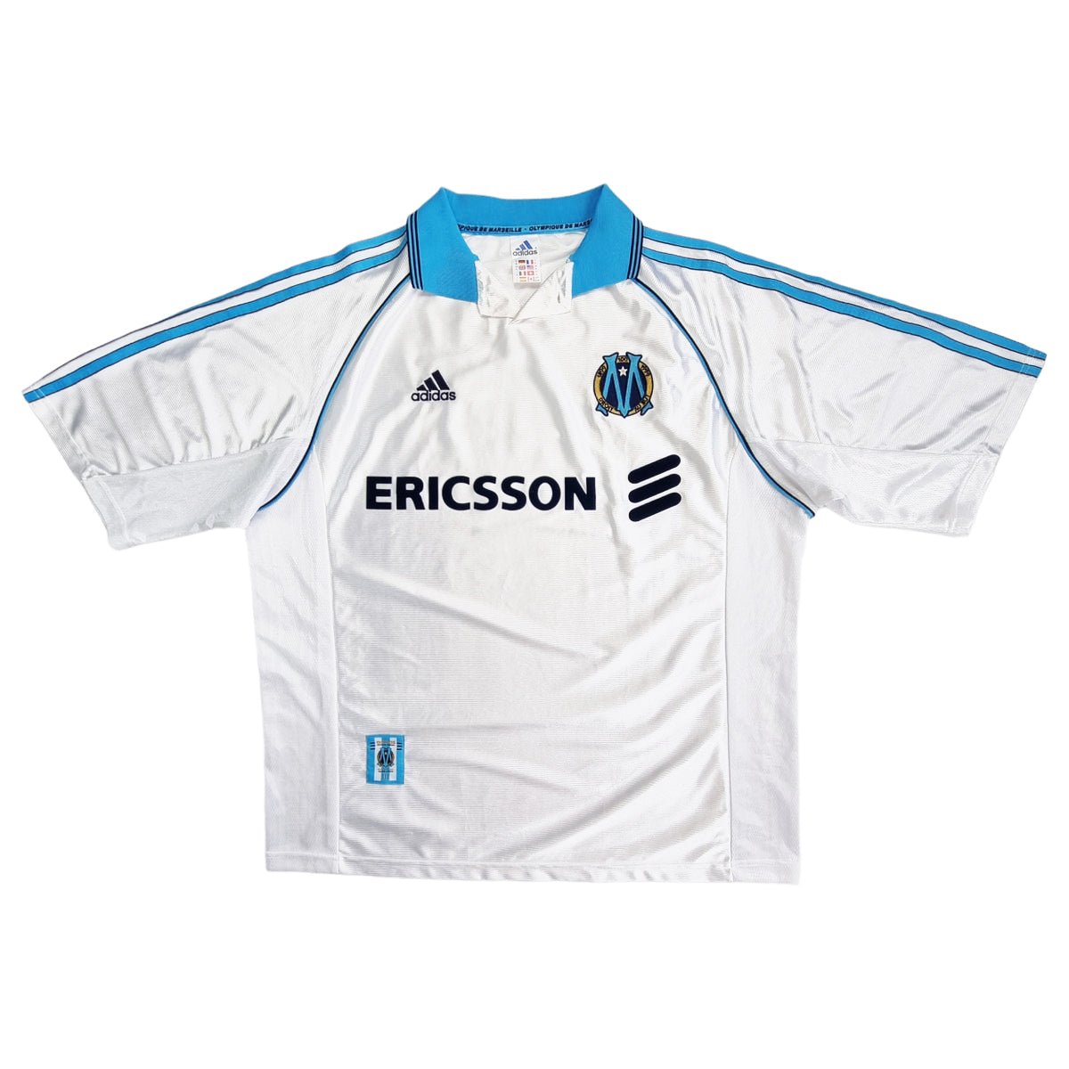 1998/99 Olympique Marseille Home Football Shirt (XL) Adidas (Centenary) - Football Finery - FF203170