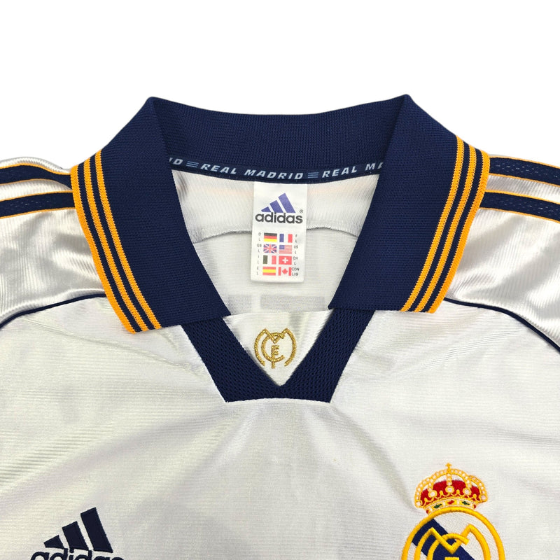 1998/99 Real Madrid Home Football Shirt (L) Adidas #19 Anelka - Football Finery - FF204213