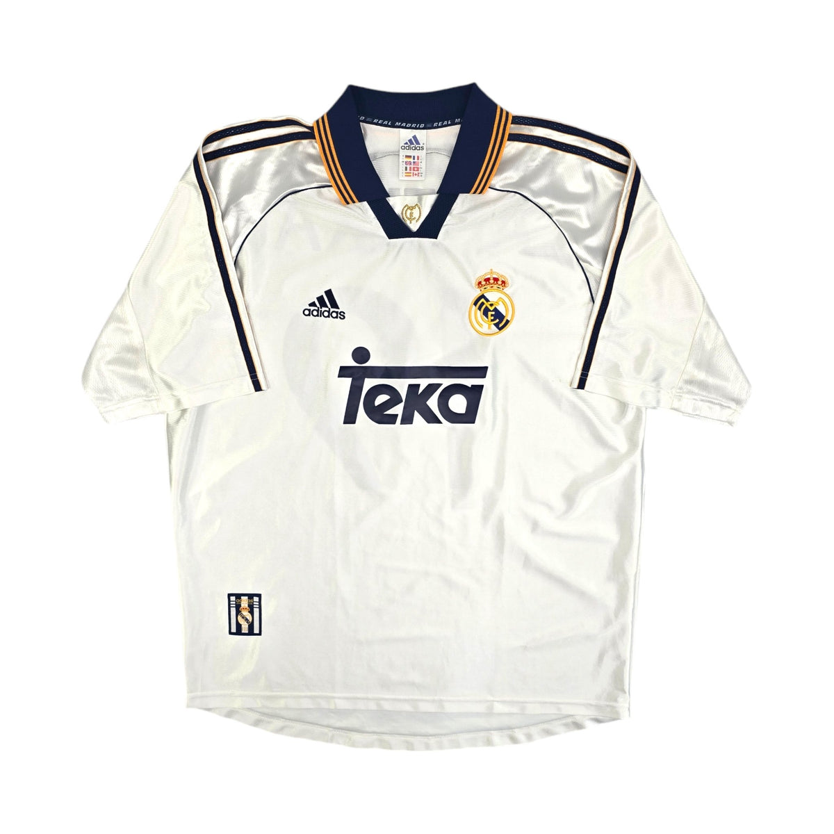 1998/99 Real Madrid Home Football Shirt (L) Adidas #19 Anelka - Football Finery - FF204213