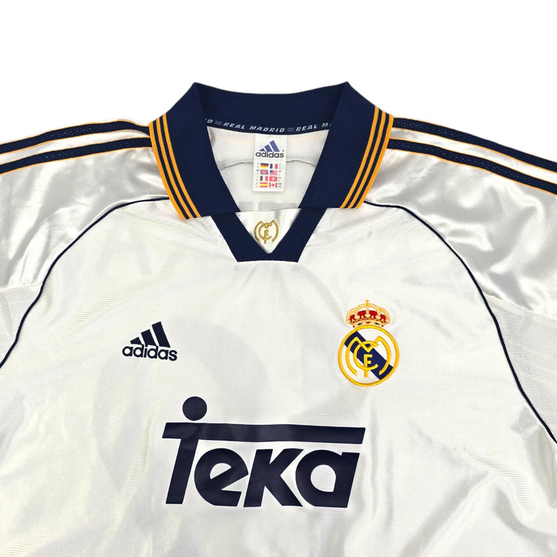 1998/99 Real Madrid Home Football Shirt (L) Adidas #19 Anelka - Football Finery - FF204213