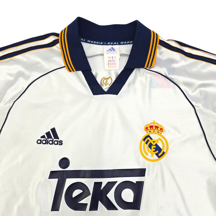 1998/99 Real Madrid Home Football Shirt (S) Adidas - Football Finery - FF204486