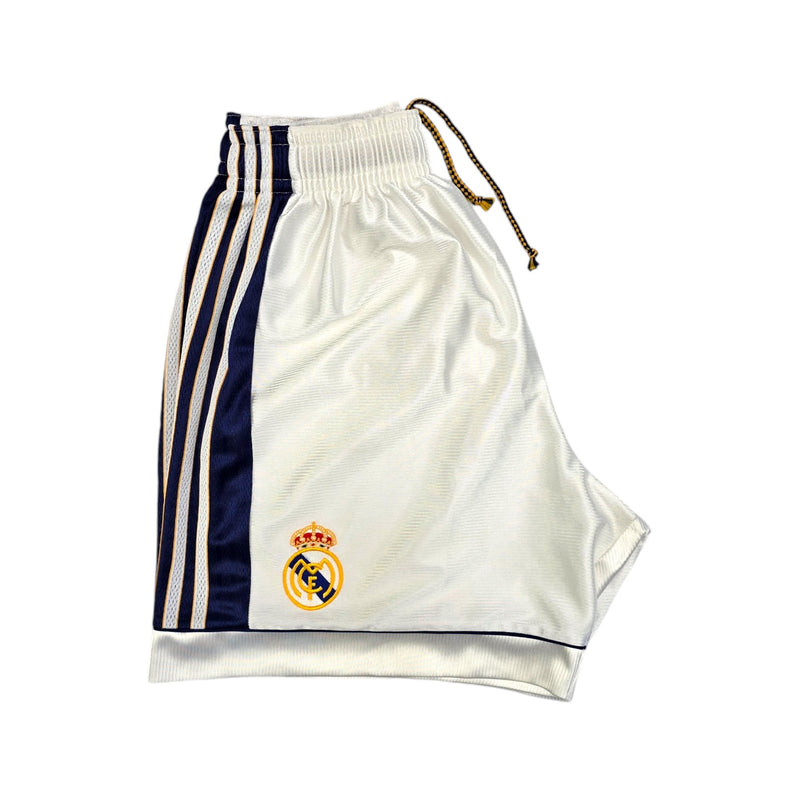 1998/99 Real Madrid Home Football Shorts (M) Adidas - Football Finery - FF204359