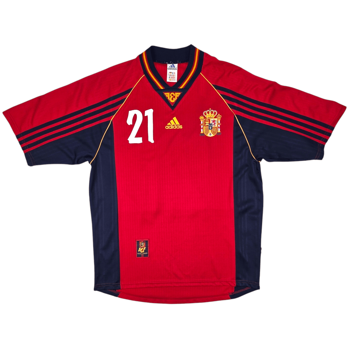 1998/99 Spain Home Football Shirt (M) Adidas #21 Luis Enrique - Football Finery - FF204533