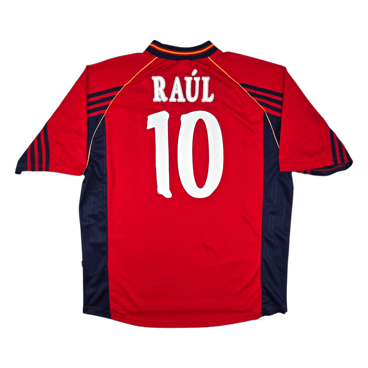 1998/99 Spain Home Football Shirt (XL) Adidas #10 Raul - Football Finery - FF204506