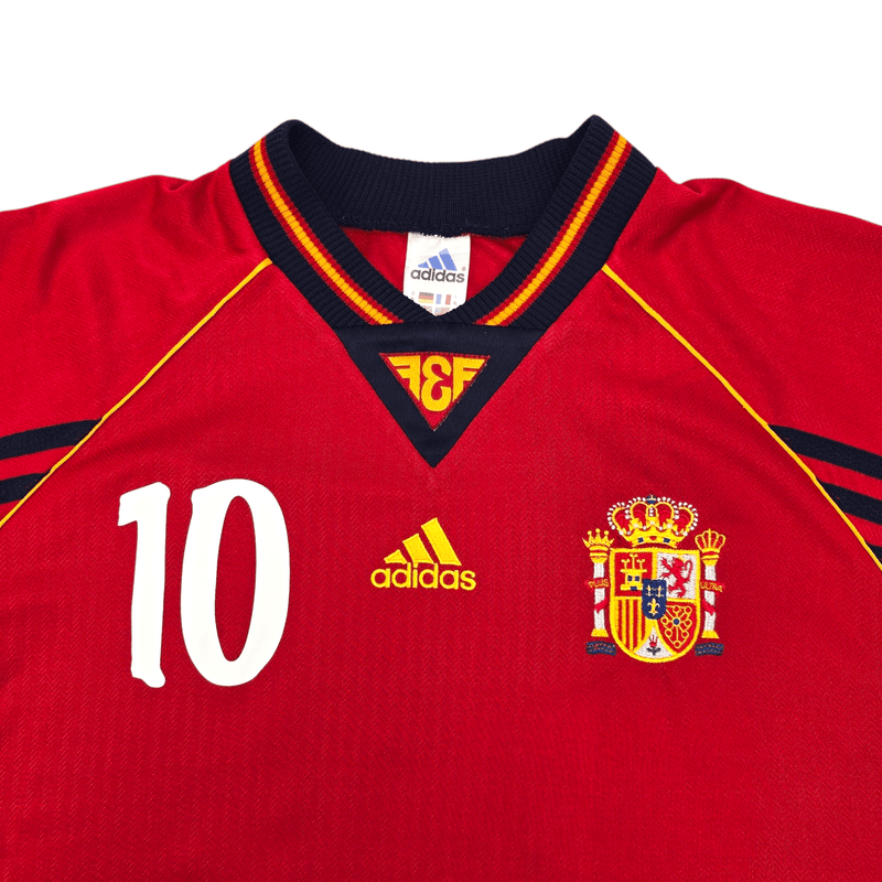 1998/99 Spain Home Football Shirt (XL) Adidas #10 Raul - Football Finery - FF204506