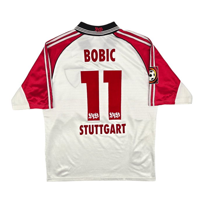 1998/99 Stuttgart Home Football Shirt (L) Adidas #11 Bobic - Football Finery - FF204427