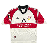 1998/99 Stuttgart Home Football Shirt (L) Adidas #11 Bobic - Football Finery - FF204427