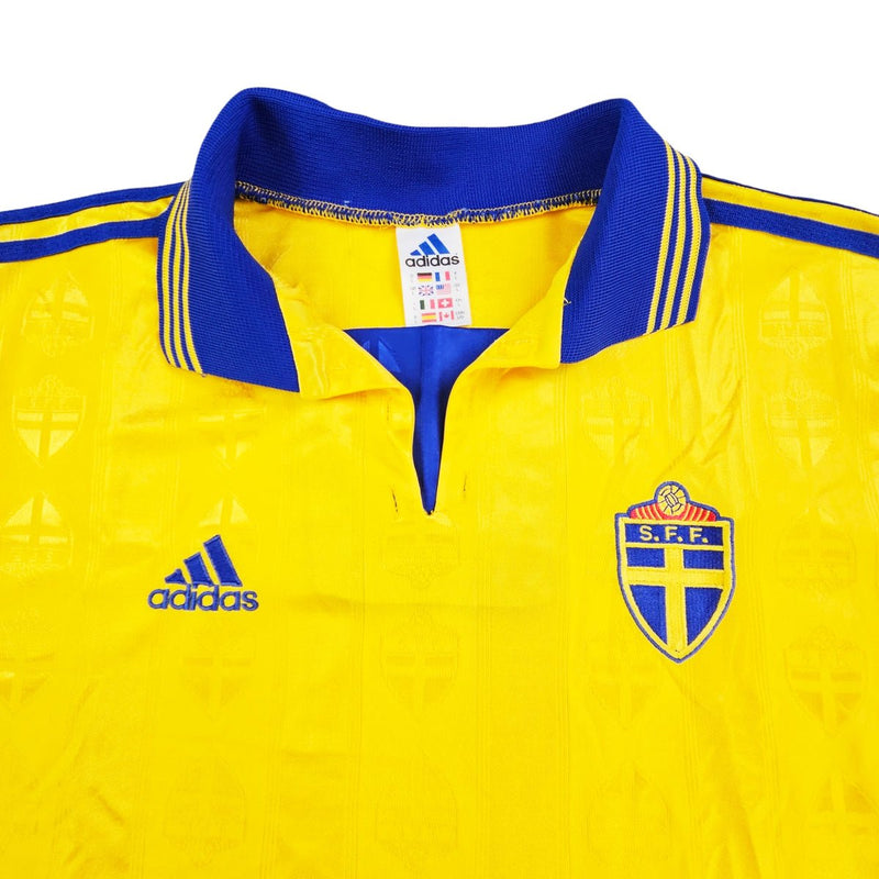 1998/99 Sweden Home Football Shirt (L) Adidas - Football Finery - FF203051