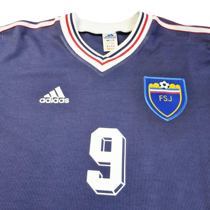 1998/99 Yugoslavia Home Football Shirt (M) Adidas #9 Mijatovic - Football Finery - FF202526