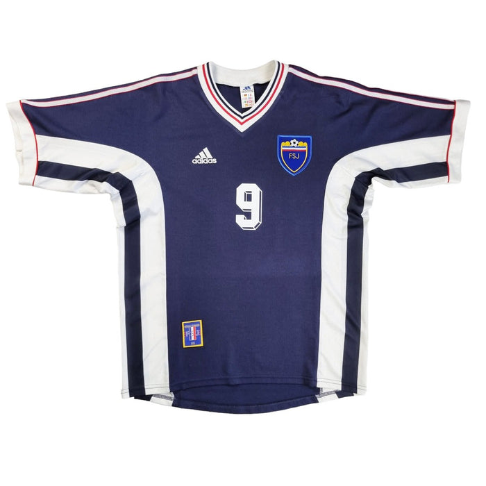 1998/99 Yugoslavia Home Football Shirt (M) Adidas #9 Mijatovic - Football Finery - FF202526