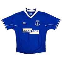 1999/00 Everton Home Football Shirt (M) Umbro #9 Campbell - Football Finery - FF204220