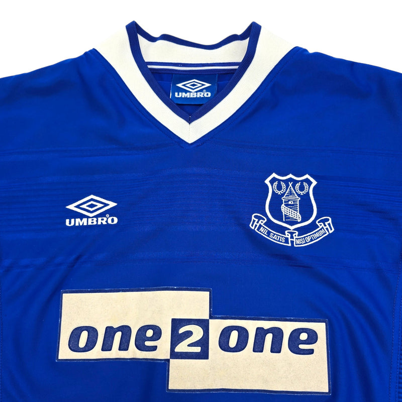 1999/00 Everton Home Football Shirt (M) Umbro #9 Campbell - Football Finery - FF204220