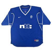 1999/00 Glasgow Rangers Home Football Shirt (XL) Nike #7 Kanchelskis - Football Finery - FF204415