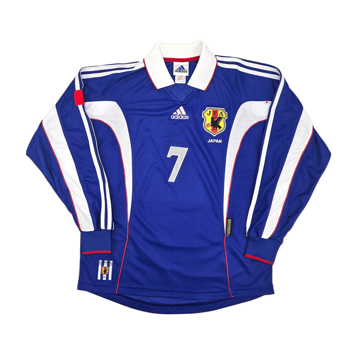 1999/00 Japan Home Football Shirt (L) Adidas #7 Nakata (Player Version) - Football Finery - FF204076