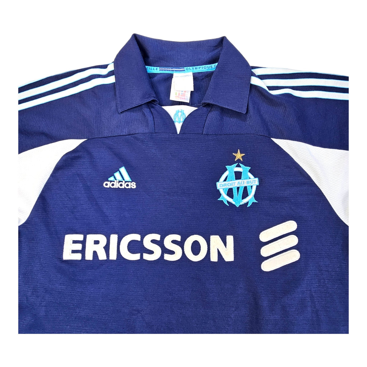 1999/00 Olympique Marseille Away Football Shirt (M) Adidas #7 Pires - Football Finery - FF203273