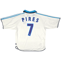 1999/00 Olympique Marseille Home Football Shirt (L) Adidas #7 Pires - Football Finery - FF204611