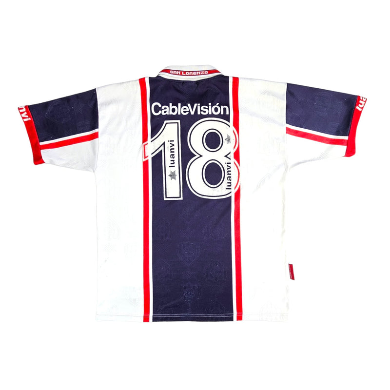 1999/00 San Lorenzo Away Football Shirt (XL) Luanvi # 18 (Netto) - Football Finery - FF202609