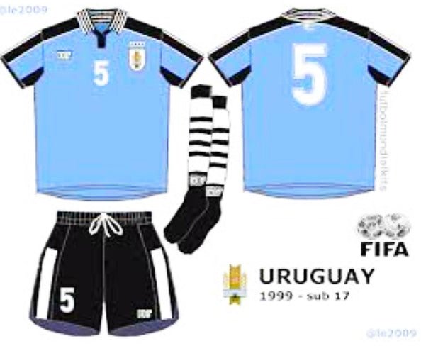 1999/00 Uruguay Home Football Shirt (L) Ennerre - Football Finery - FF202734