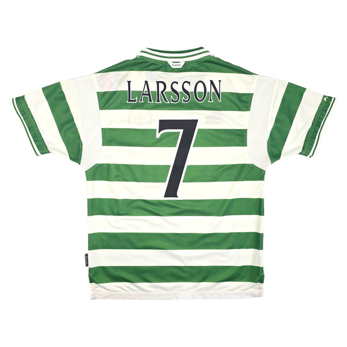 1999/01 Celtic Home Football Shirt (L) Umbro #7 Larsson - Football Finery - FF204403