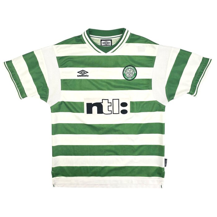 1999/01 Celtic Home Football Shirt (L) Umbro #7 Larsson - Football Finery - FF204403