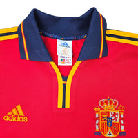 1999/02 Spain Home Football Shirt (M) Adidas #16 Mendieta - Football Finery - FF203418