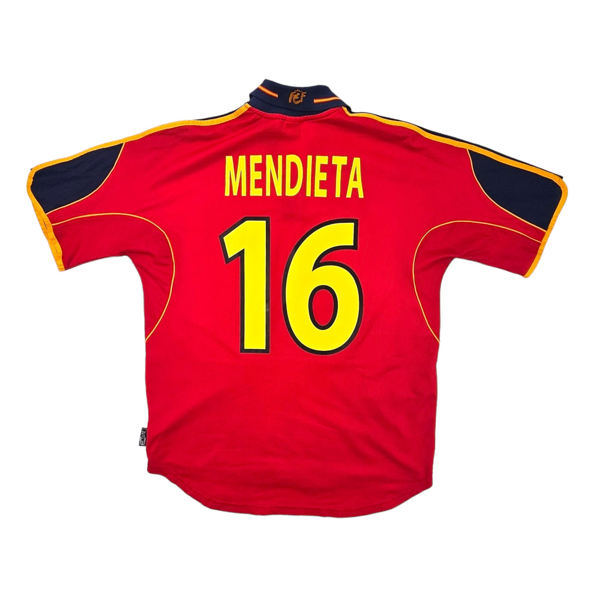 1999/02 Spain Home Football Shirt (M) Adidas #16 Mendieta - Football Finery - FF203418