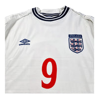 1999/2001 England Home (M) Umbro #9 Shearer - Football Finery - FF202469