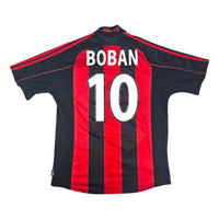 2000/01 AC Milan Home Football Shirt (L) Adidas # 10 Boban - Football Finery - FF203063