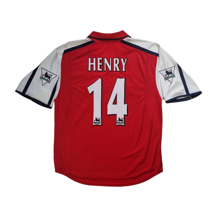 2000/01 Arsenal Home Football Shirt (L) Nike #14 Henry - Football Finery - FF202582