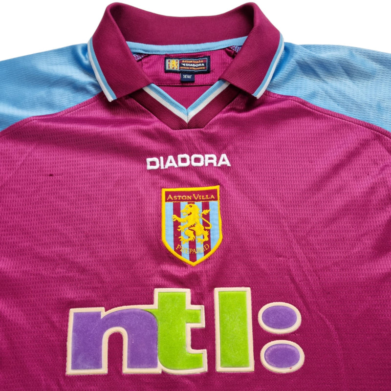 2000/01 Aston Villa Home Football Shirt (M) Diadora - Football Finery - FF202522