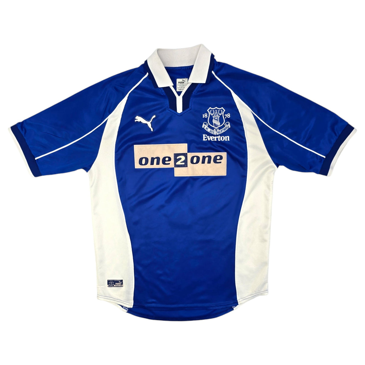 2000/01 Everton Home Football Shirt (M) Puma #3 Pistone - Football Finery - FF204221